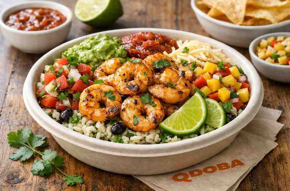 Appetizing Qdoba Citrus Lime Shrimp Bowl