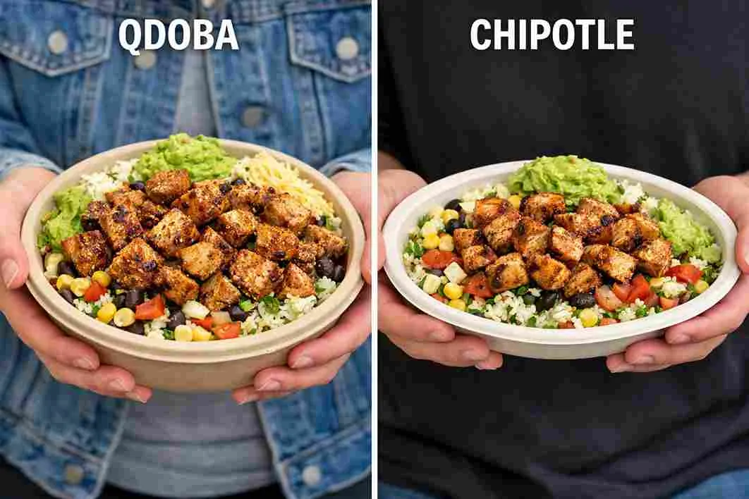 Comparing chicken portions at Qdoba and Chipotle